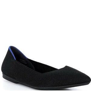 Rothy's The Point 2 Black With Blue Trim